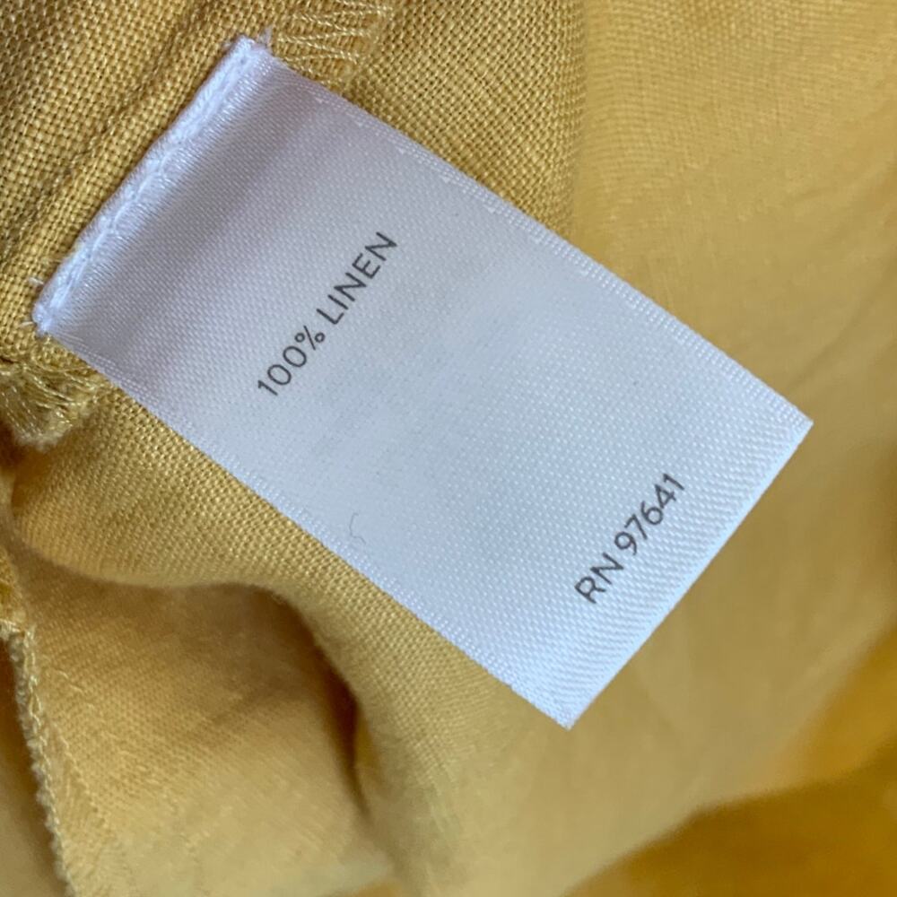 J. Jill Love Linen Mustard Aline Women's dress size small - Picture 3 of 6